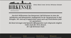 Desktop Screenshot of cafe-birkensee.de